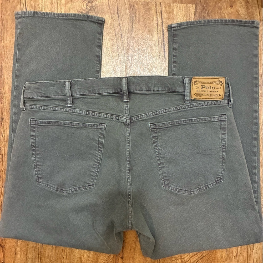 Polo Ralph Lauren Black Denim Jeans with Twill Weave Pre Owned Great Condition - Picture 2 of 13
